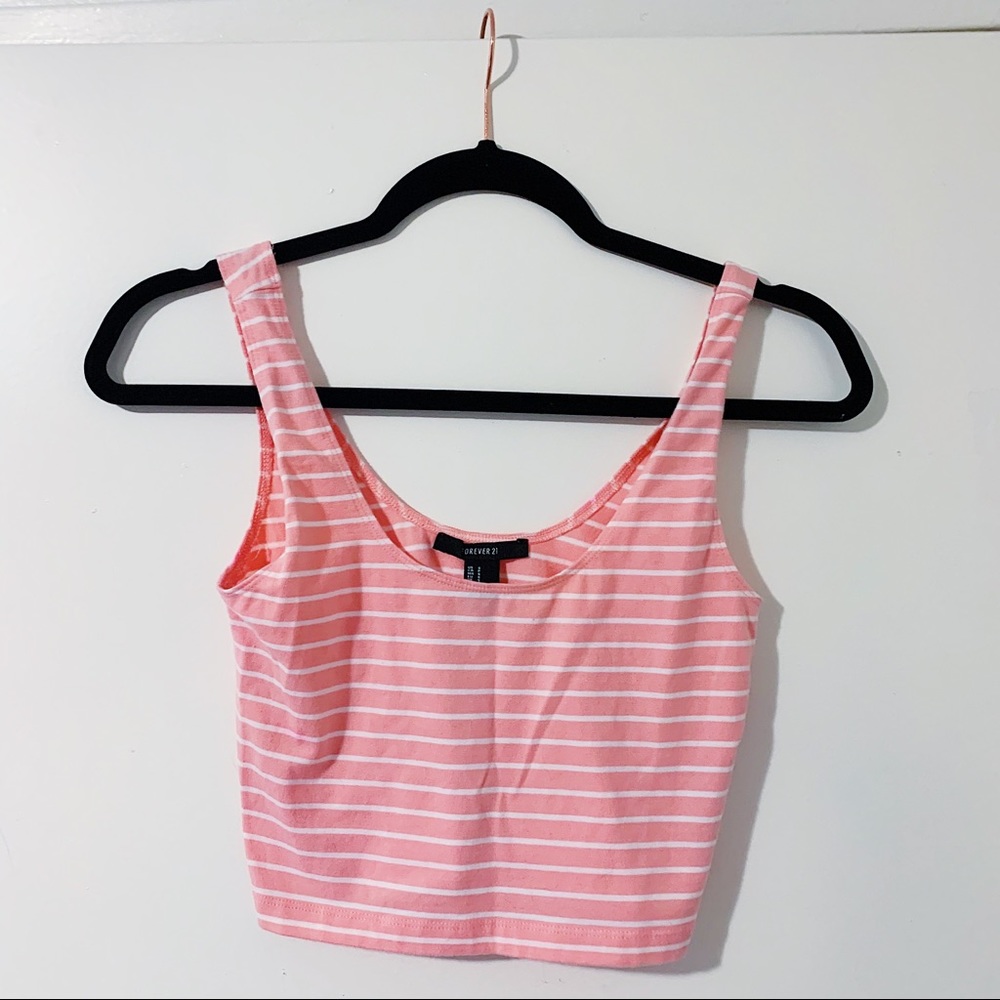 Sold ❌Pink striped crop top